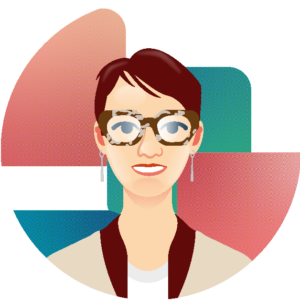 portrait illustré de Delphine aide à domicile